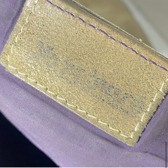 Vintage Tan Suede Leather Cross Body Boho Hobo Shoulder Bag Purse - Picture 13 of 15